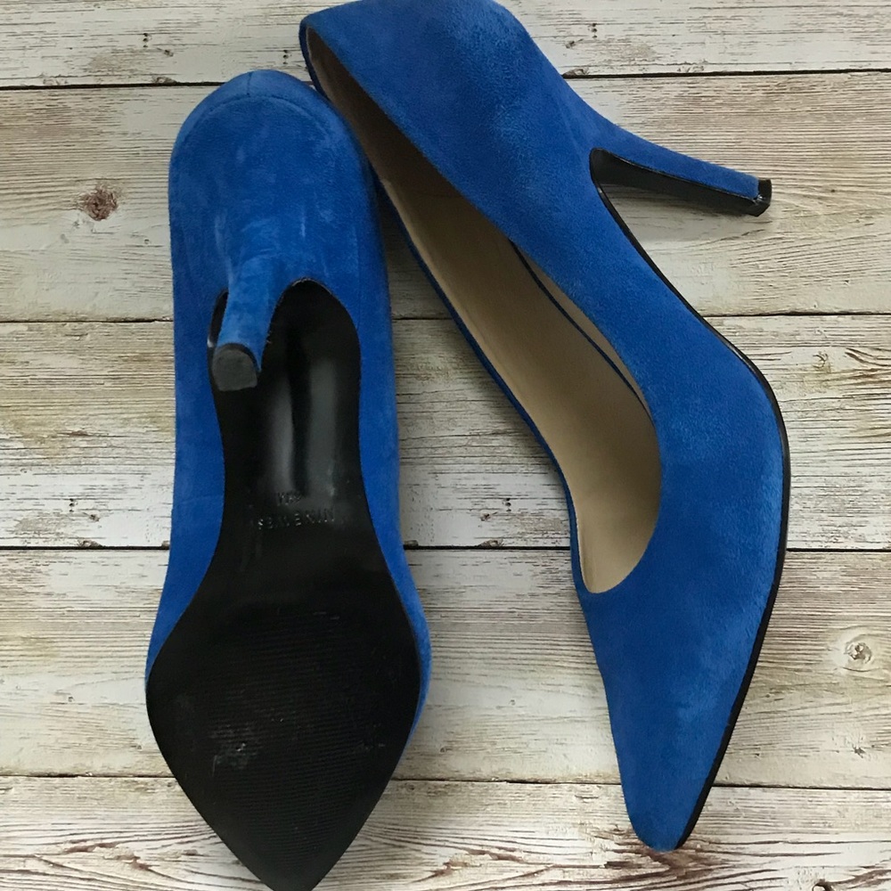 Bright Blue Suede Nine West Heels